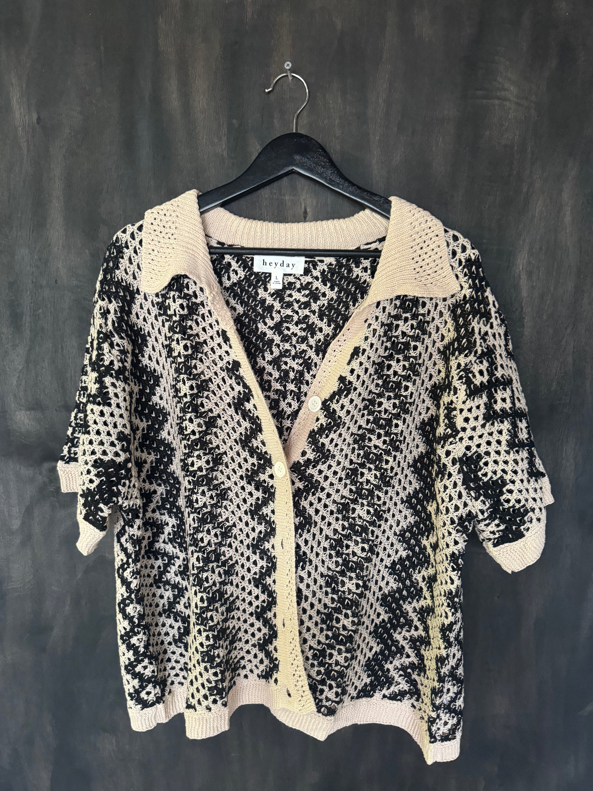 Short Sleeve Flyaway Cardigan Decree Short Sleeve Open Cardigan